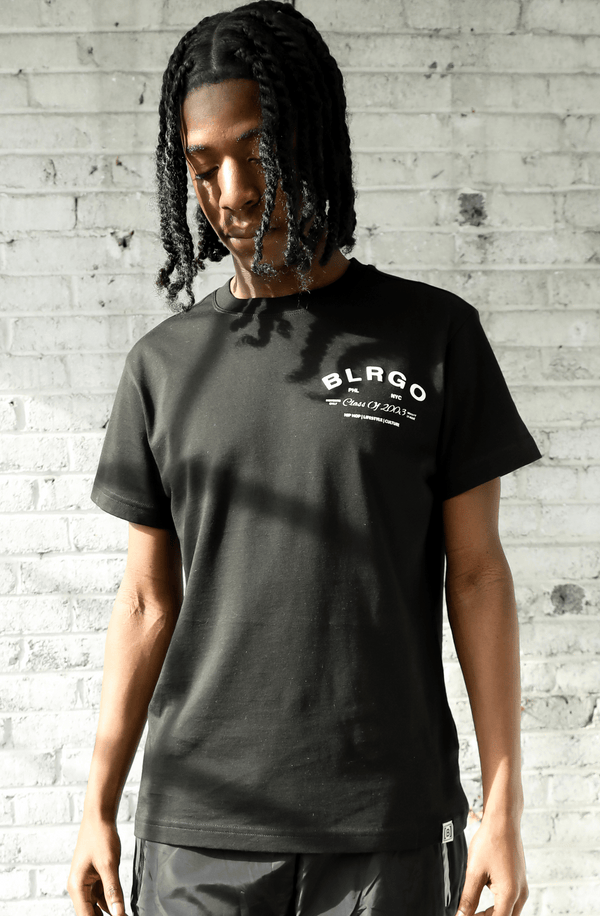 BLRGO Alumni SUPIMA® Cotton T-shirt in Black, a classic wardrobe staple with unparalleled softness