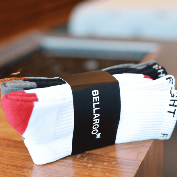 Bellargo Crew Socks - Expertly Crafted with Cushioning, Arch Support, and Premium Knit Fabric for Superior Comfort and Style.