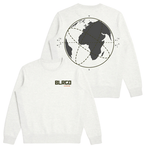 Luxurious Grey Organic Cotton Sweatshirt - Front and Back View