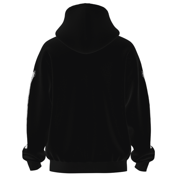 Back view of Bellargo Bone Crusher Heavyweight Fleece Pullover - Limited Edition 'Scary Hours' Drop, highlighting the bold design and heavy-weight comfort.