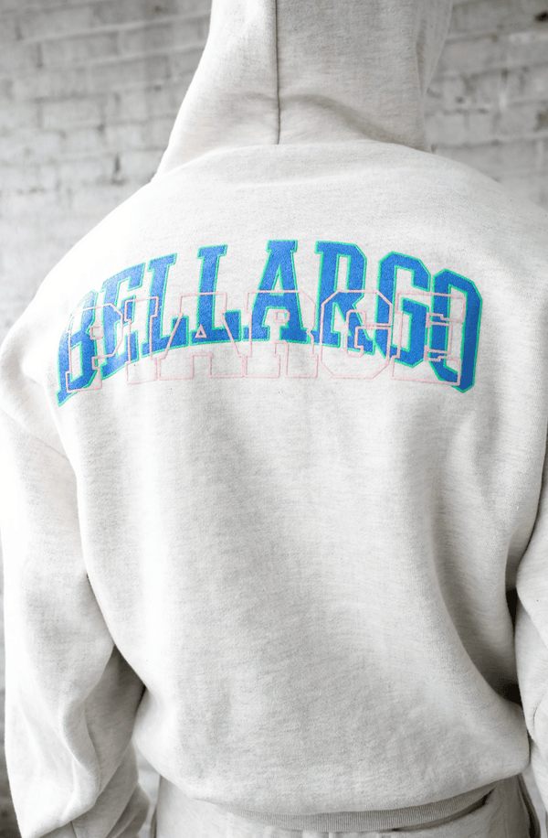 Bellargo 20th Anniversary Limited Edition Graduation Fleece Pullover Back View with Screen Print Graphics