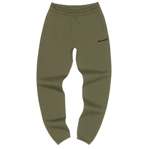 Military Green Organic Fleece Sweatpants - Comfortable and Urban Street Style.