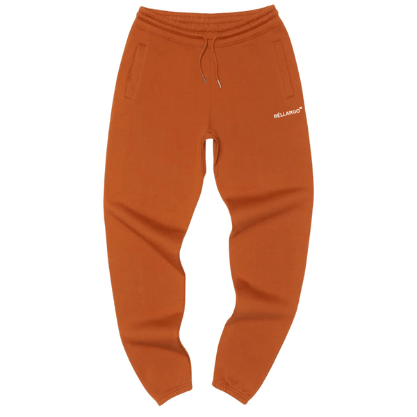 Clay Orange Organic Fleece Sweatpants - Versatile and Stylish Streetwear Essential.