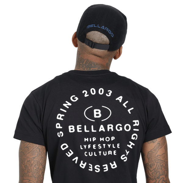 Back Details of BLRGO 5 Panel Fleece Hat in Black - Exclusive Street Style